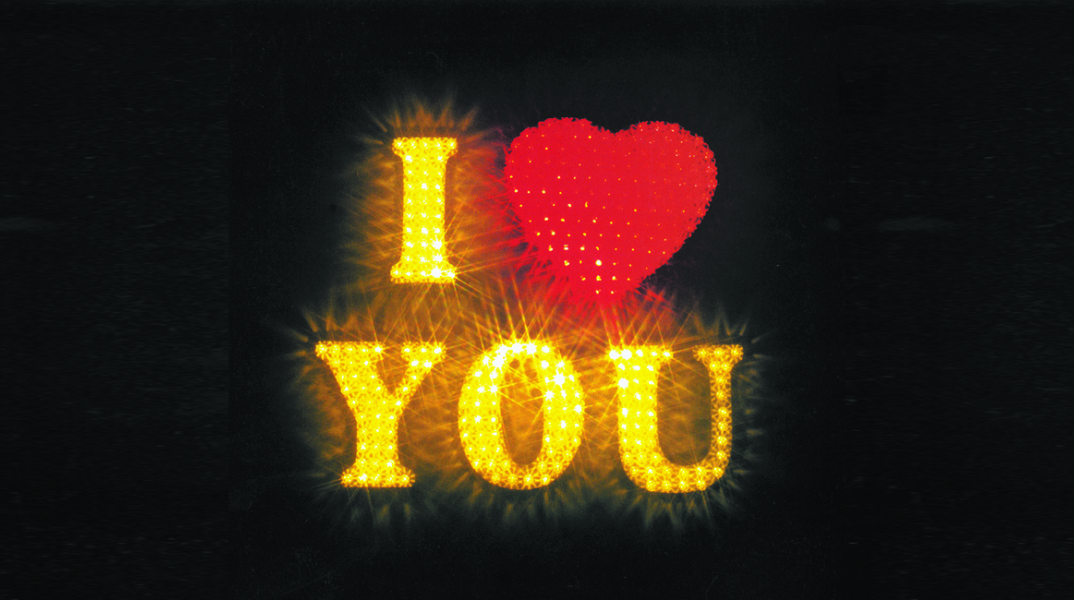 Tim Noble & Sue Webster, I LOVE YOU, 2001