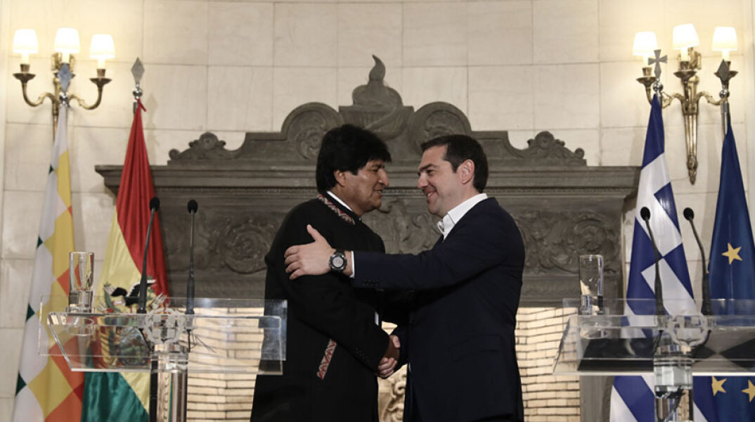 Έβο Μοράλες και Αλέξης Τσίπρας