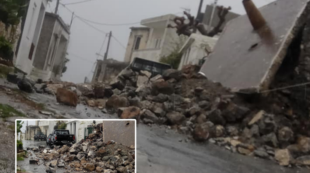 Κατέρρευσε σπίτι λόγω της βροχής στον οικισμό Ορεινό Σητείας