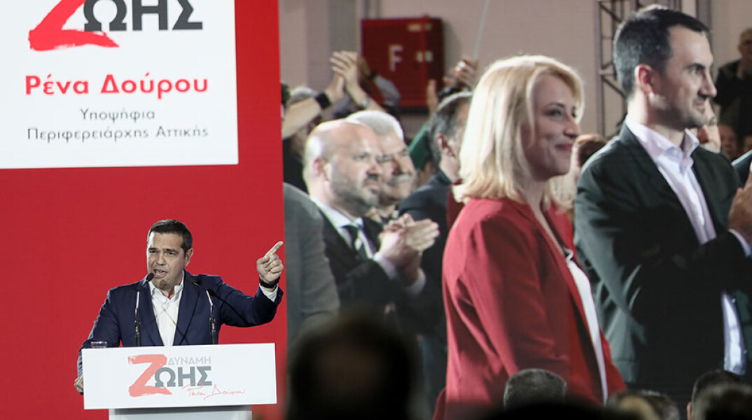 Ο Τσίπρας στην παρουσίαση του συνδυασμού της Δούρου