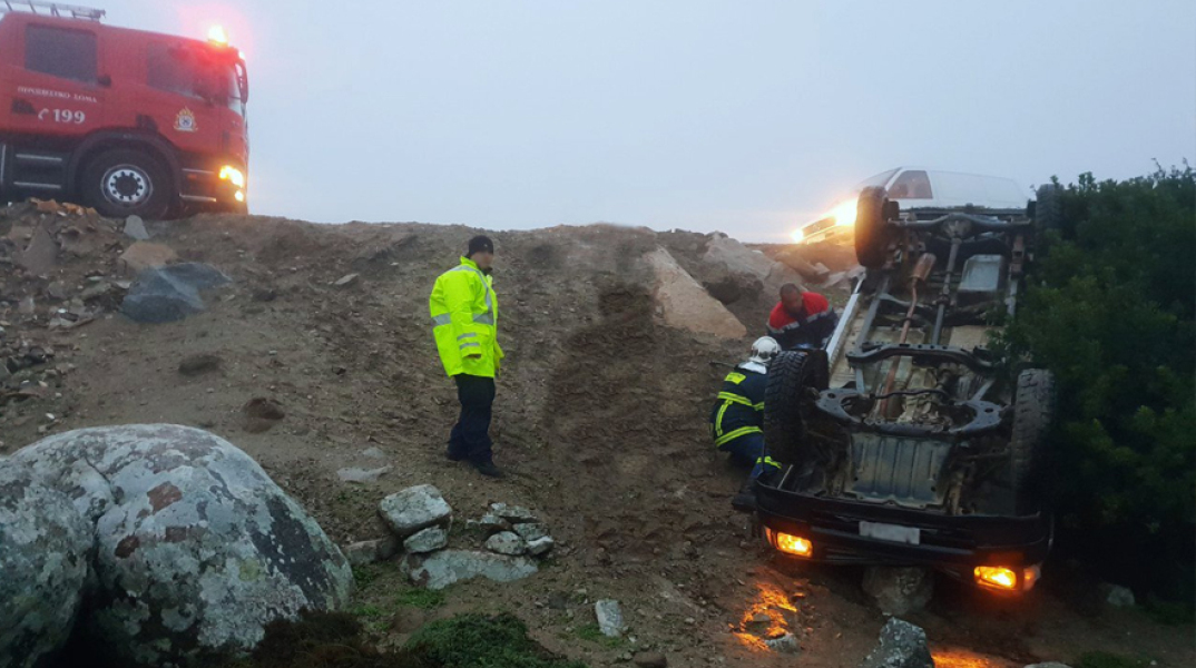 Ανατροπή οχήματος με έναν νεκρό στην Κρήτη