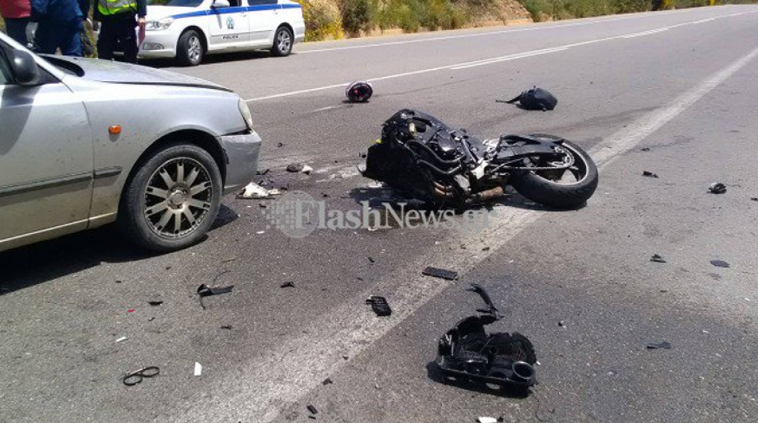 Τροχαίο δυστύχημα με μηχανές στην Κρήτη