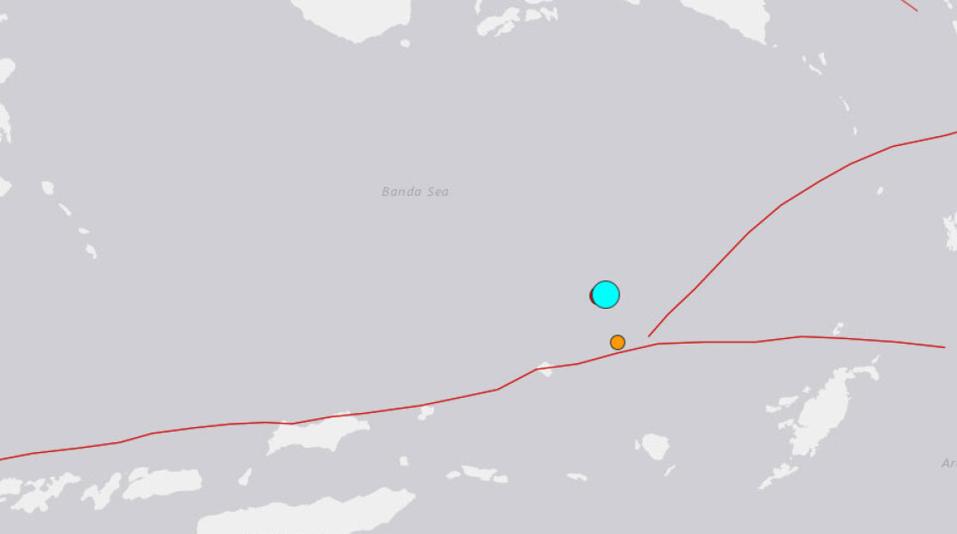 Ισχυρός σεισμός 7,5R ανατολικά της Ινδονησίας, στα νησιά Τανιμπάρ