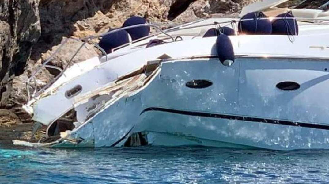 Ημιβυθίστηκε η θαλαμηγός