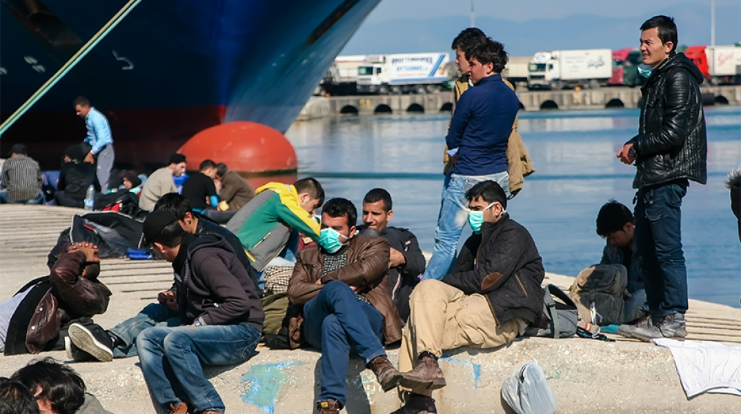 Μετανάστες στη Λέσβο
