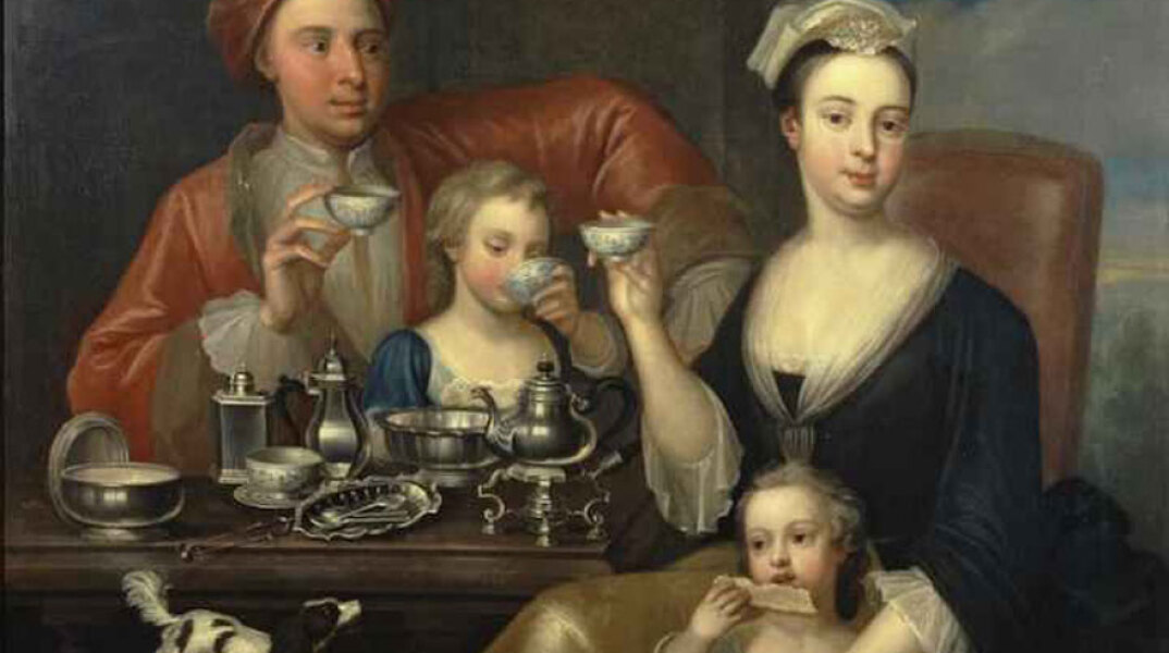 The Tea Party, πίνακας του R. Collins, 1727