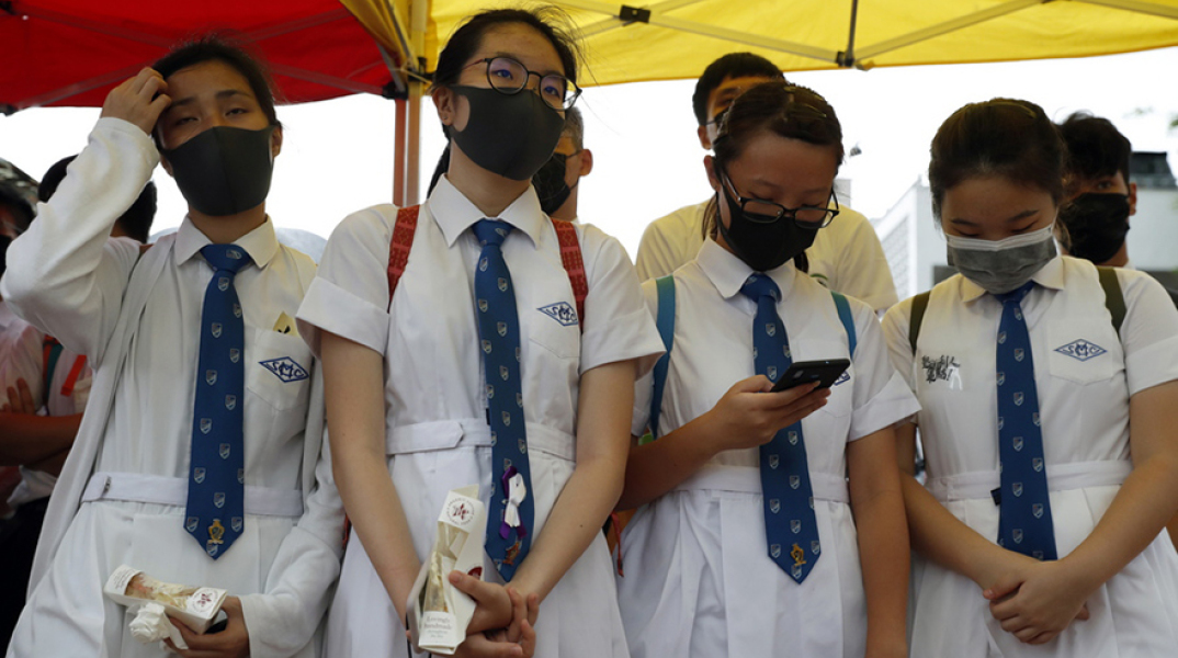 Μαθητές του Χονγκ Κονγκ στις διαδηλώσεις