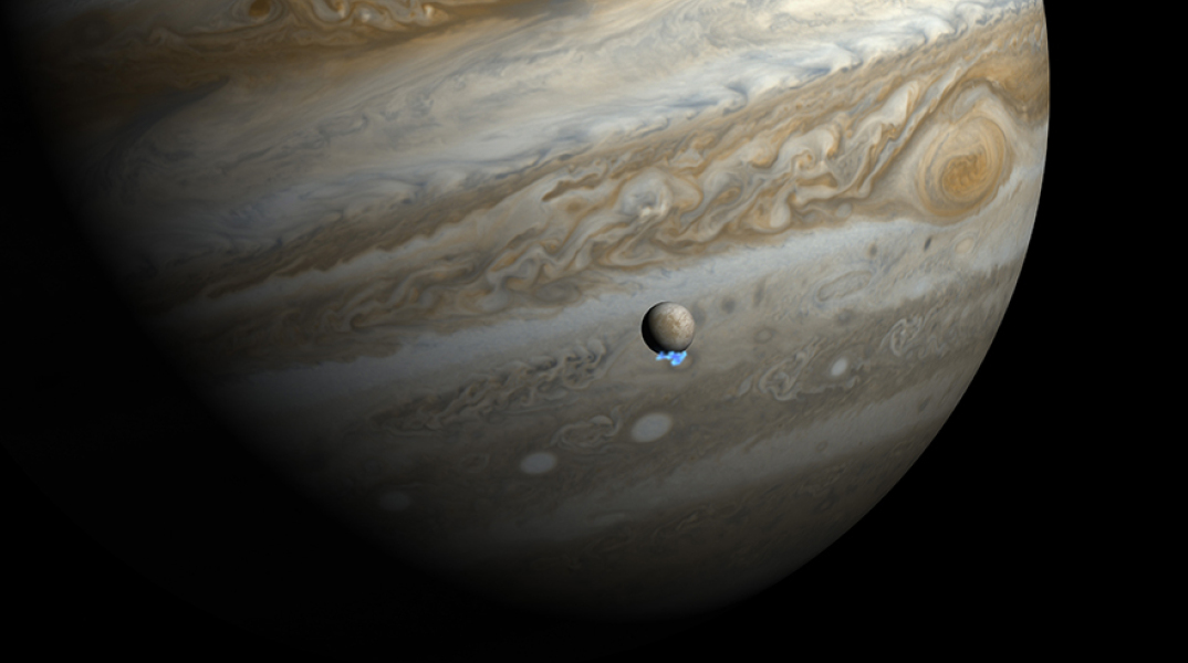 Πλανήτης Δίας και δορυφόρο