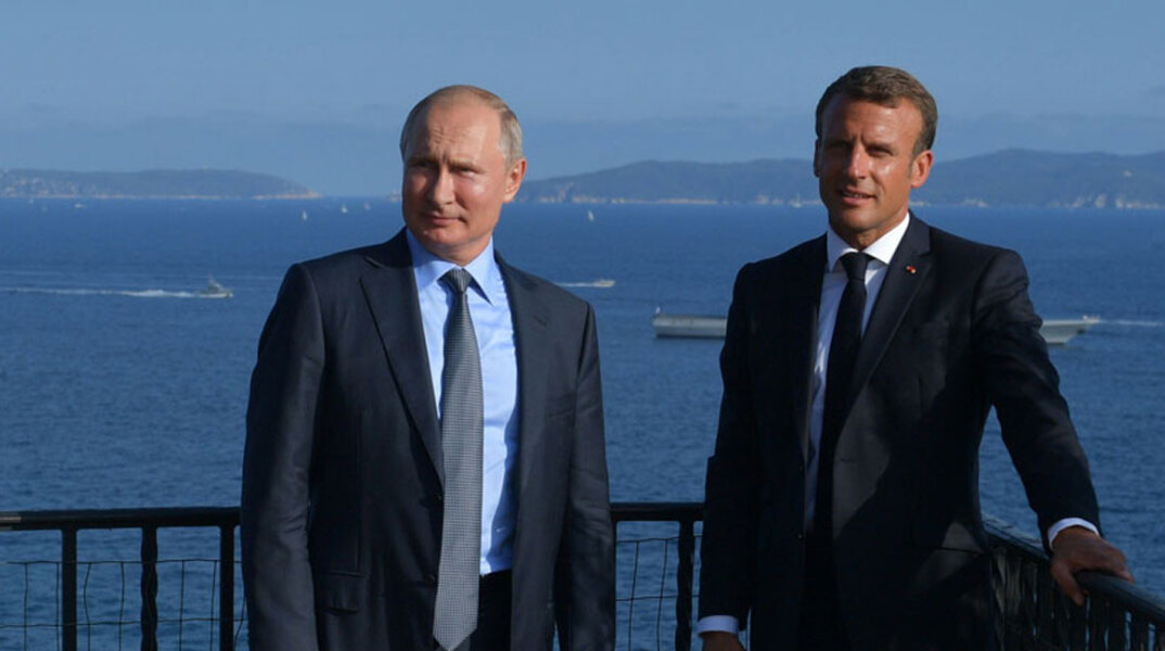 Βλάντιμιρ Πούτιν, Εμανουέλ Μακρόν © EPA/ALEXEI DRUZHININ / SPUTNIK / KREMLIN POOL MANDATORY