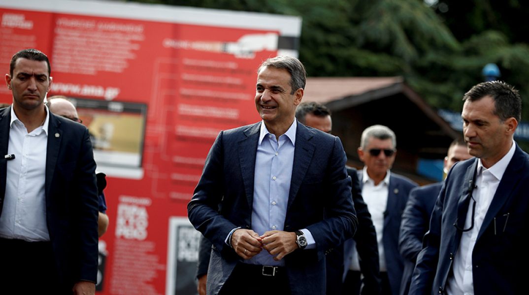 Ο Κυριάκος Μητσοτάκης στη ΔΕΘ 