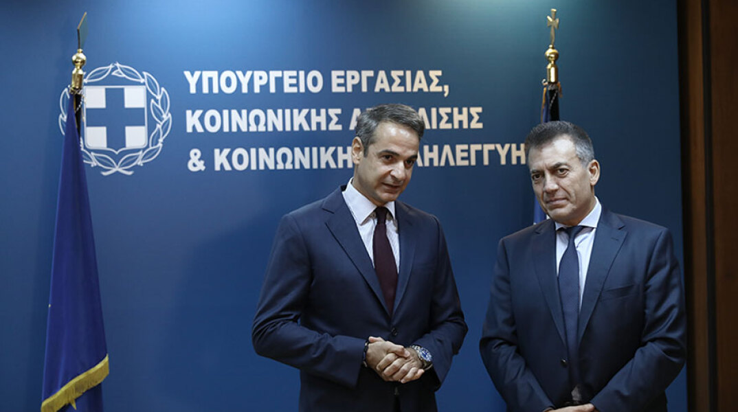 Επίσκεψη Κυριάκου Μητσοτάκη στο Υπουργείο Εργασίας