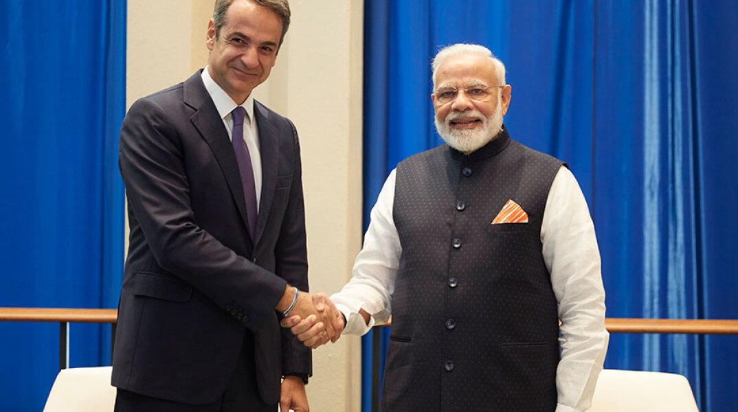 Κυριάκος Μητσοτάκης και Ναρέντρα Μόντι στη Νέα Υόρκη