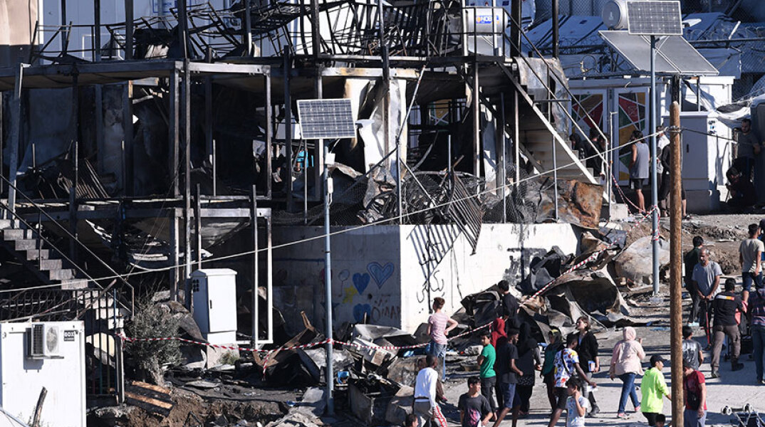 Πυρκαγιά στη Μόρια