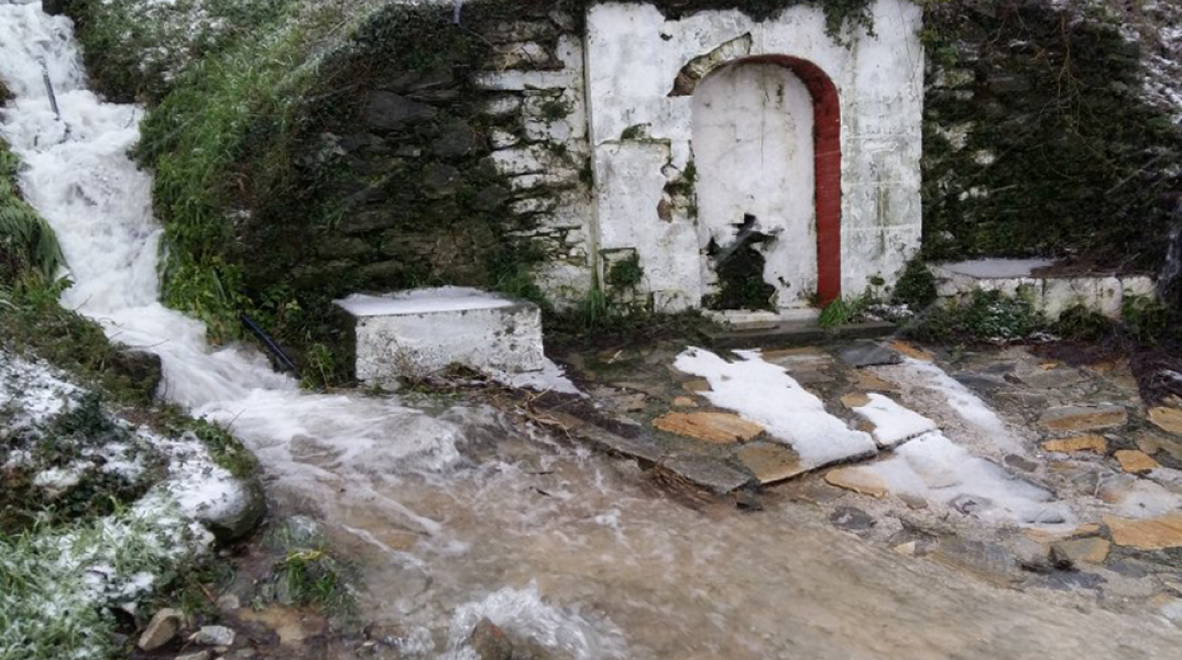 Βροχή στη Ζαγορά Πηλίου