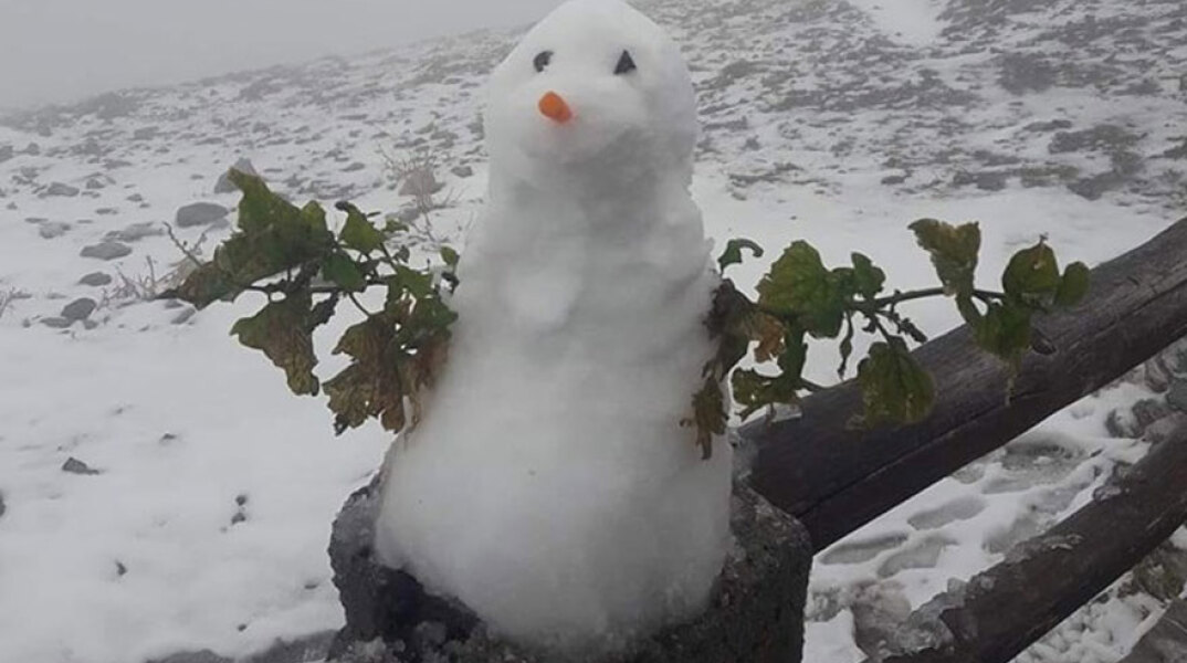 Οκτώβριος 2019: Ο πρώτος χιονάνθρωπος στον Όλυμπο