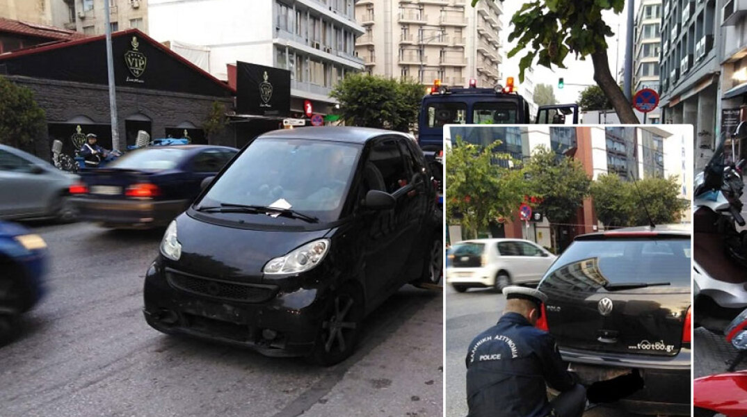«Σήκωσαν» αυτοκίνητα οι τροχονόμοι στη Θεσσαλονίκη