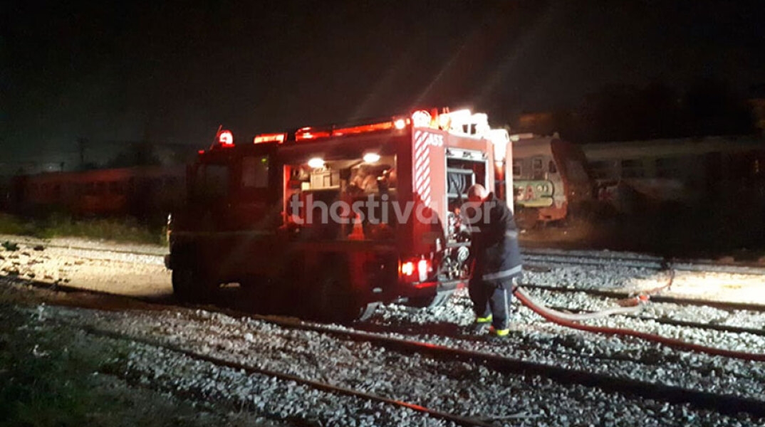 Παρανάλωμα του πυρός έγινε βαγόνι του ΟΣΕ στη Θεσσαλονίκη