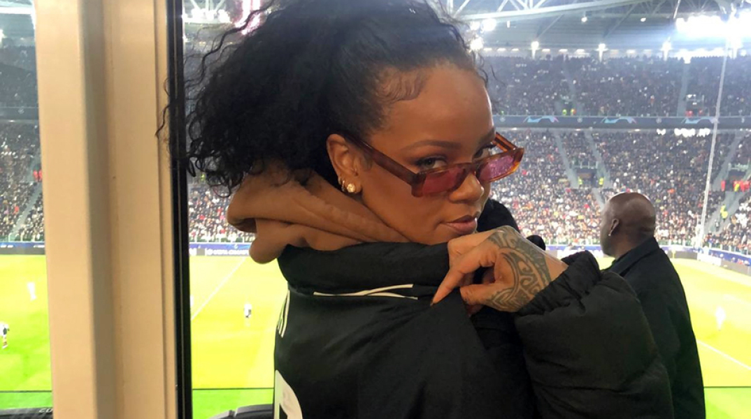 Η Ριάνα στο γήπεδο της Γιουβέντους