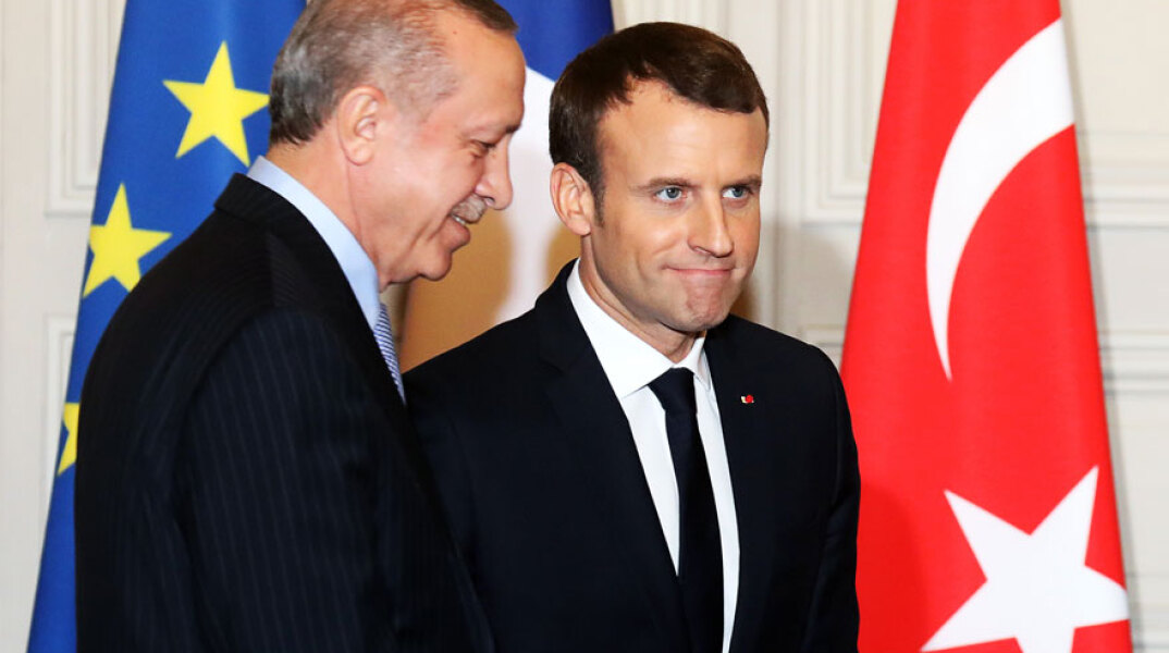 Ρετζέπ Ταγίπ Ερντογάν και Εμανουέλ Μακρόν
