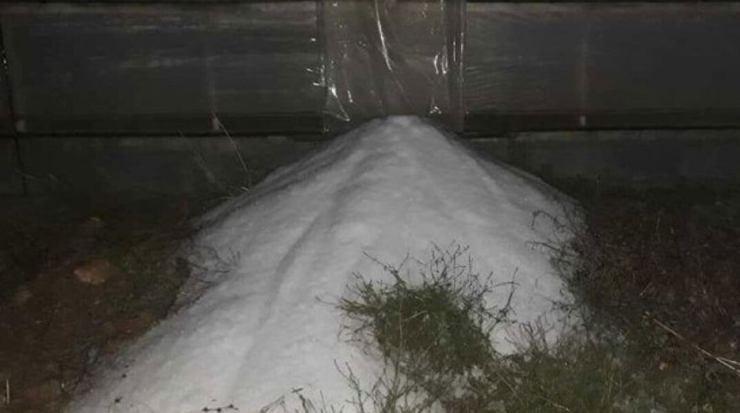Χαλάζι σε μέγεθος... φουντουκιού στην Κρήτη