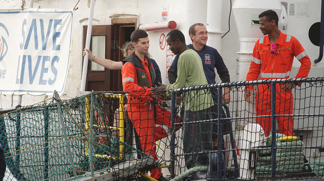 To πλοίο Alan Kurdi της γερμανικής μη κυβερνητικής οργάνωσης Sea-Eye