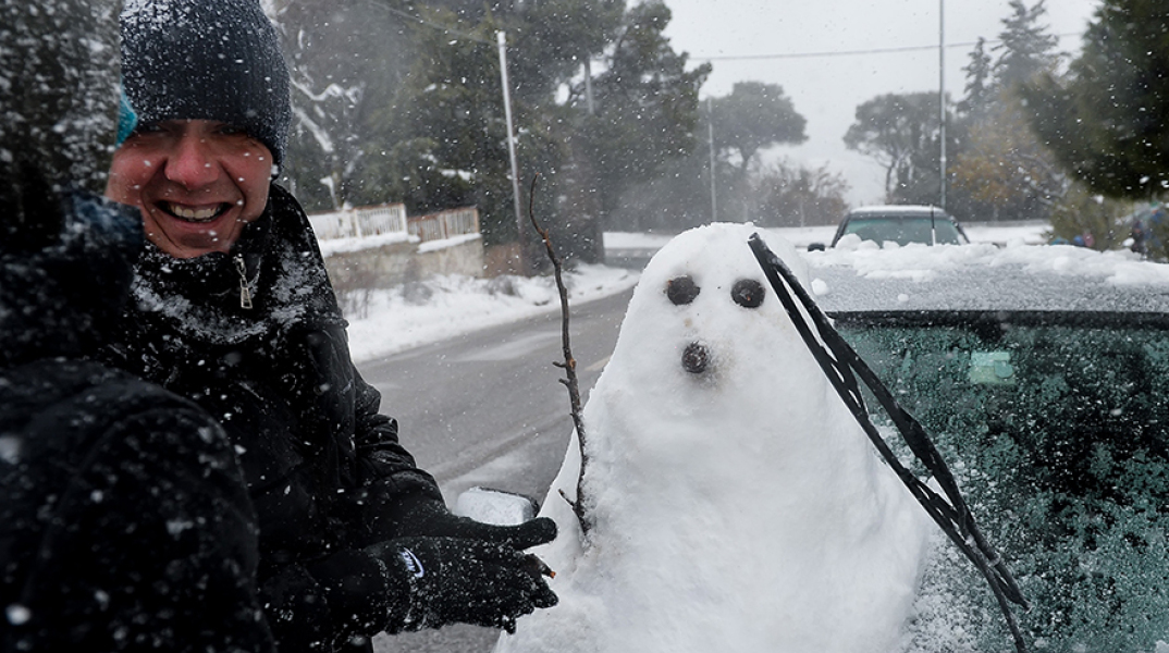 Χιόνια στην Πεντέλη