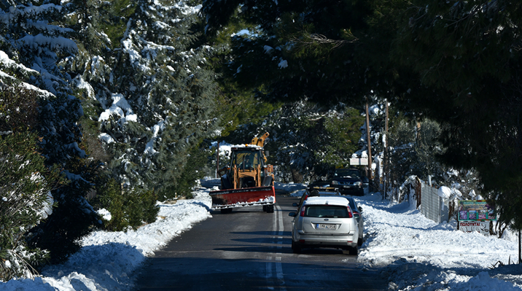 Εκχιονιστικά στην Περιφέρεια Αττικής