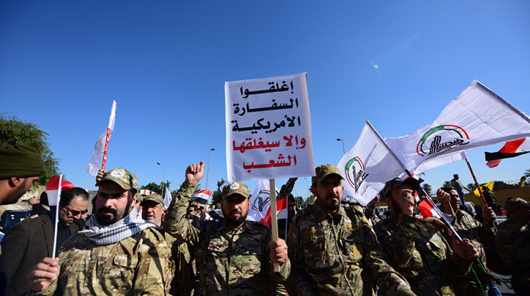 Κύμα διαμαρτυρίας στη Βαγδάτη κατά των αμερικανικών βομβαρδισμώ