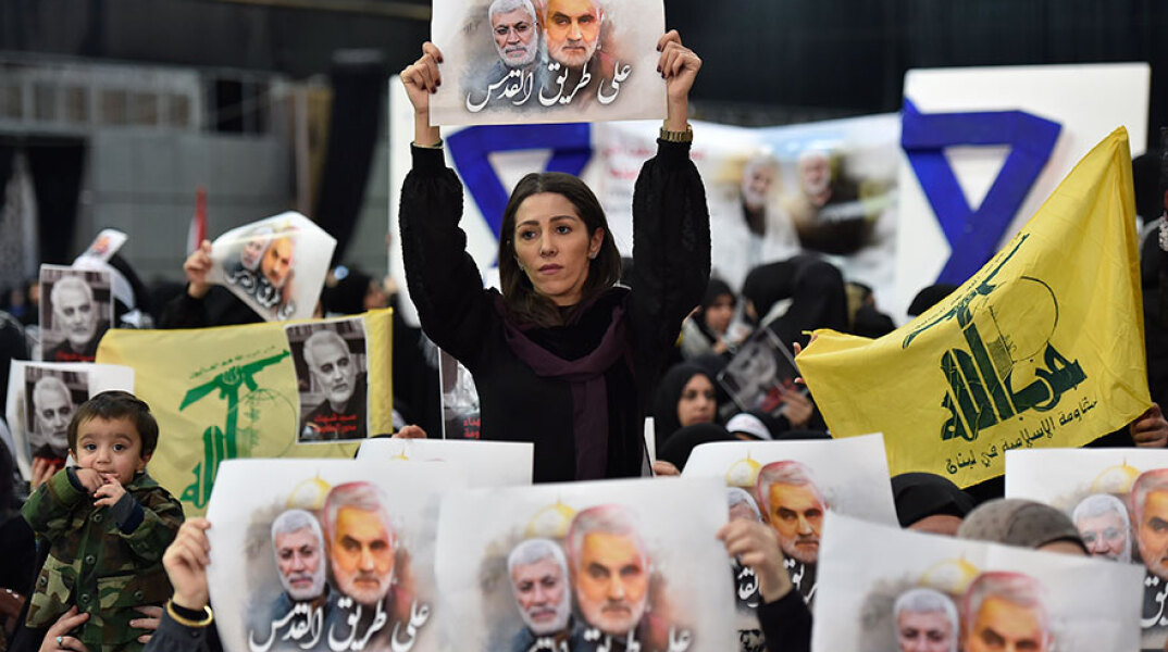 Θρήνος στους υποστηρικτές της Χεζμπολάχ για τον θάνατο του Κασέμ Σουλεϊμανί