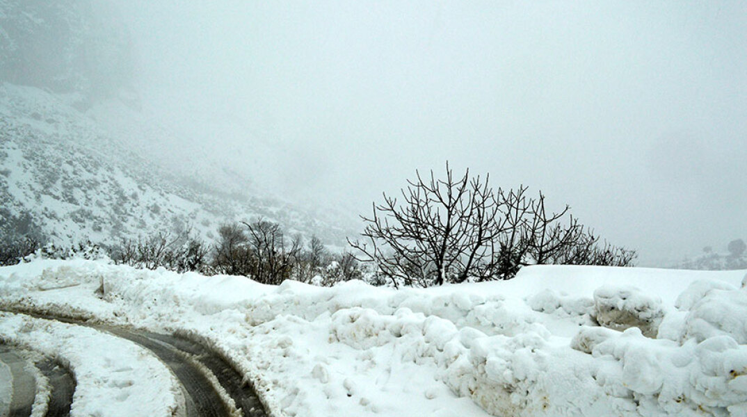 Χιόνια στην Εύβοια