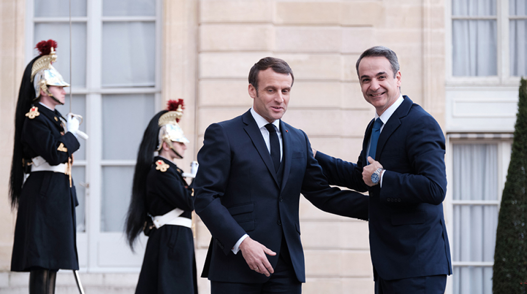 Εμανουέλ Μακρόν και Κυριάκος Μητσοτάκης