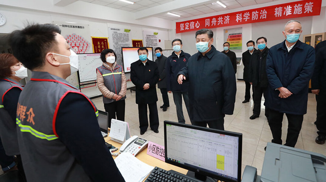 Με προστατευτική μάσκα λόγω κοροναϊού ο πρόεδρος της Κίνας Σι Τζινπίνγκ