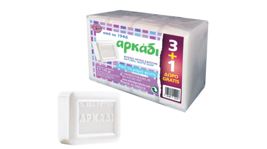 Αρκάδι, το 100% φυσικό-φυτικό Ελληνικό λευκό σαπούνι