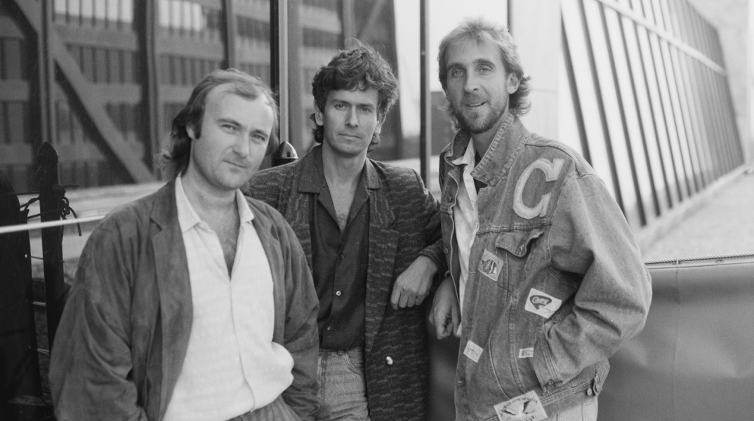 Το συγκρότημα Genesis Phil Collins, Tony Banks, Mike Rutherford