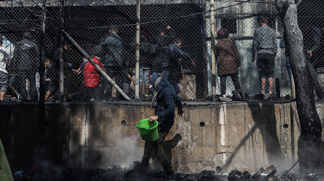 Φωτιά στην  Μόρια 