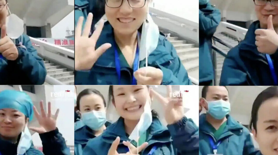 Γιατροί στην Ουχάν της Κίνας