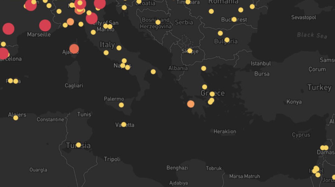 Η λίστα με τα 10 κράτη του πλανήτη που έχουν τα περισσότερα κρούσματα κορωνοϊού