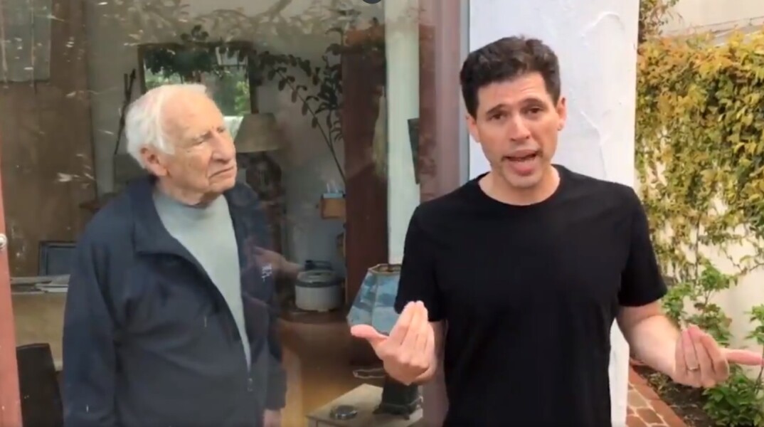 Mel and Max Brooks video on Twitter