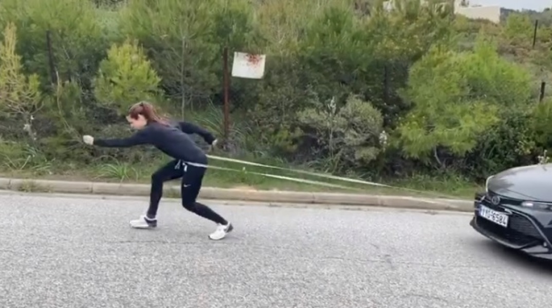 Η Κατερίνα Στεφανίδη προπονείται α λα Ρόκι