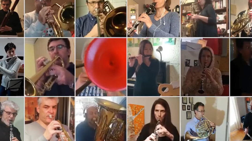 Η Φιλαρμονική Ορχήστρα του Δήμου Αθηναίων μένει σπίτι και παίζει Μάνο Χατζηδάκι μέσω skype