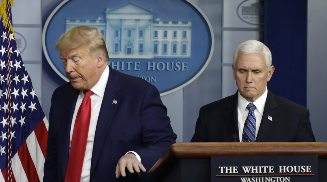 Ντόναλντ Τραμπ-Μάικ Πενς-Λευκός Οίκος-Κορωνοϊός 