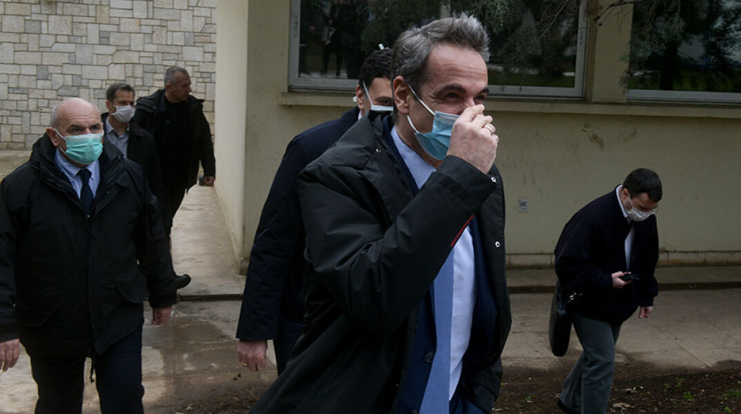 Ο Κυριάκος Μητσοτάκης στο Νοσοκομείο «Σωτηρία»