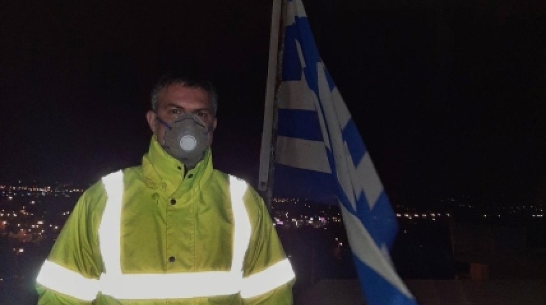 Μιχάλης Παΐδας,καθαριστής του δήμου Αγίας Παρασκευής