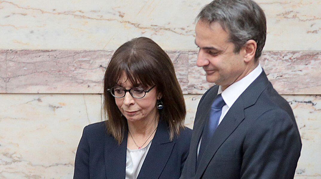 Αικατερίνη Σακελλαροπούλου - Κυριάκος Μητσοτάκης