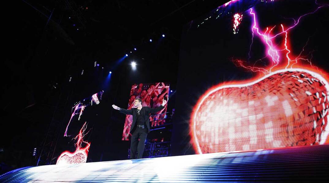 Στιγμιότυπο από συναυλία του George Michael στο ΟΑΚΑ