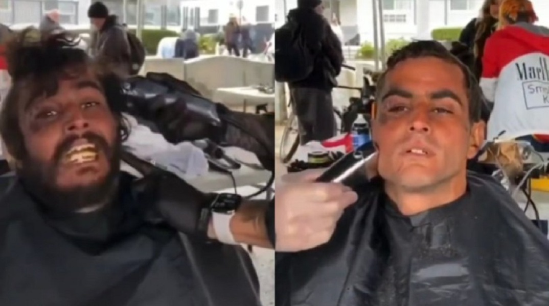 Το makeover ενός αστέγου που τον έκανε άλλο άνθρωπο