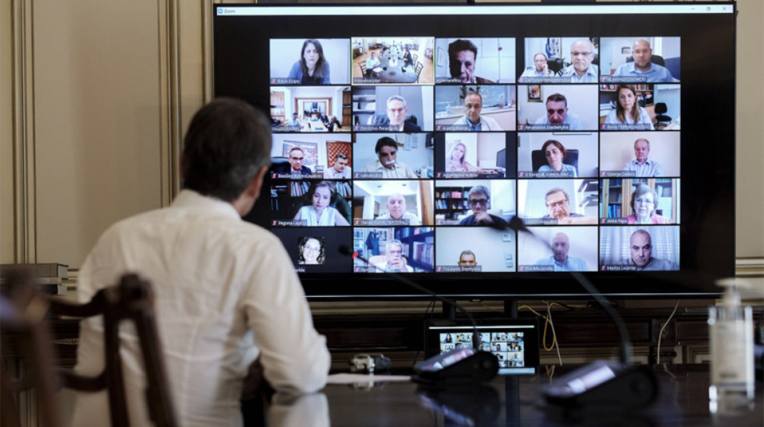 Παρέμβαση του Πρωθυπουργού Κυριάκου Μητσοτάκη στη συνεδρίαση της Επιτροπής Λοιμωξιολόγων του Υπουργείου Υγείας