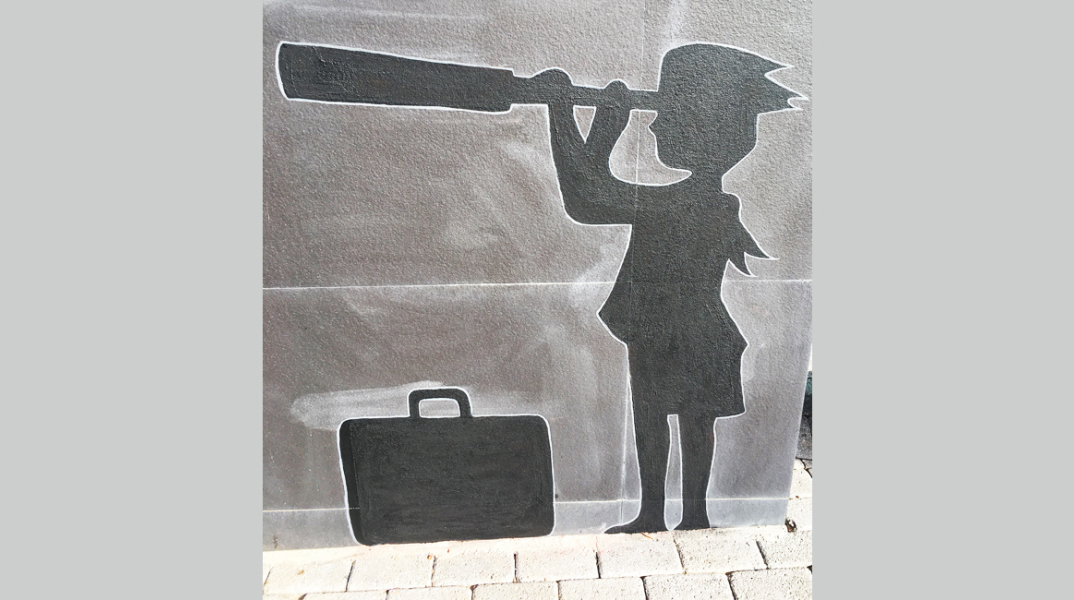 Γκράφιτι σε τοίχο, Σταματίας Μαυρίκου. 