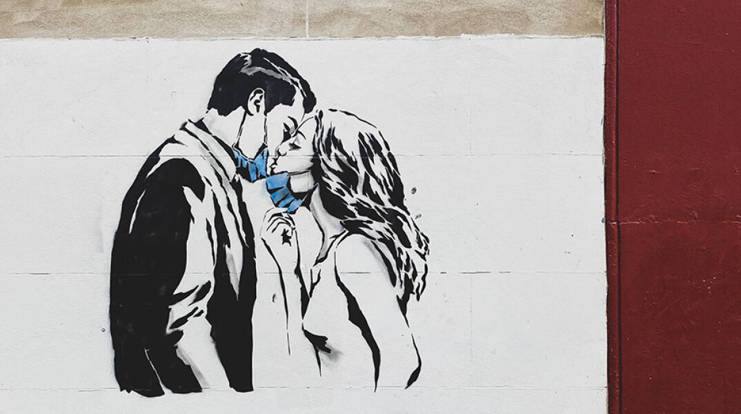 Γκράφιτι εμπνευσμένο από τον νέο κορωνοϊό 
