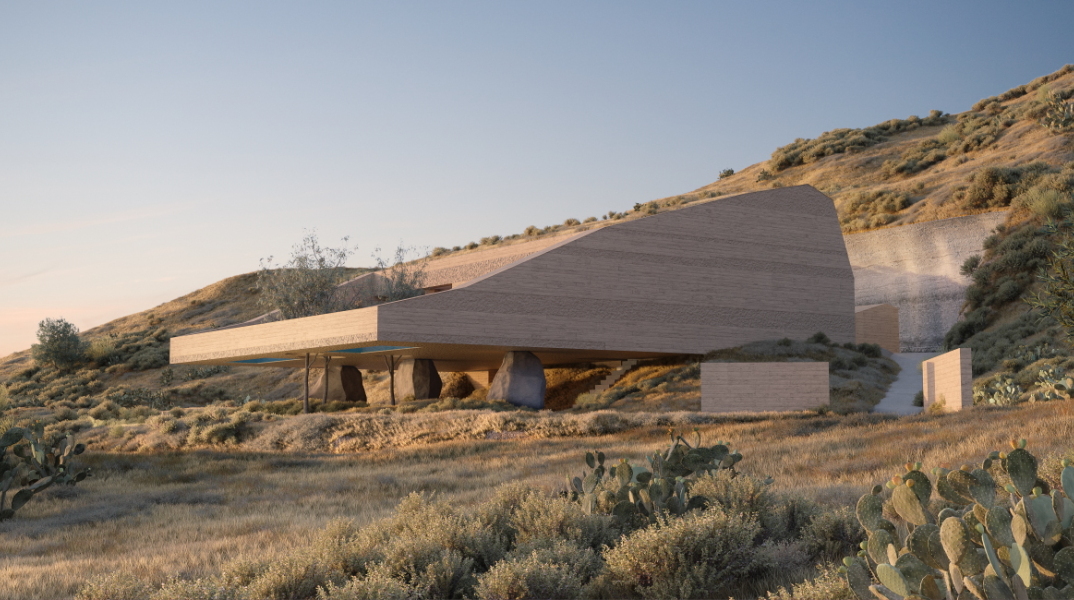 Κτίριο δύο κατοικιών στον Βουρβούλο Σαντορίνης